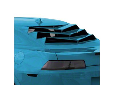 Bakkdraft Quarter Window Louvers; Aqua Blue (10-15 Camaro Coupe)