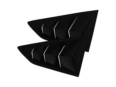 Bakkdraft Quarter Window Louvers; Black Gloss (16-24 Camaro Coupe)