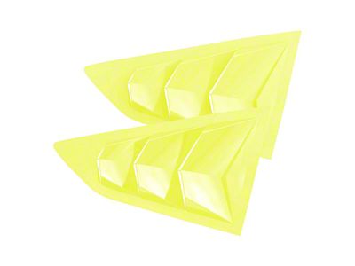 Bakkdraft Quarter Window Louvers; Bright Yellow (16-24 Camaro Coupe)