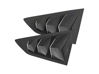 Bakkdraft Quarter Window Louvers; Carbon Flash (16-24 Camaro Coupe)