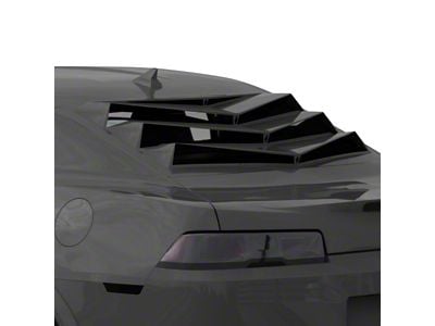 Bakkdraft Quarter Window Louvers; Cyber Gray (10-15 Camaro Coupe)