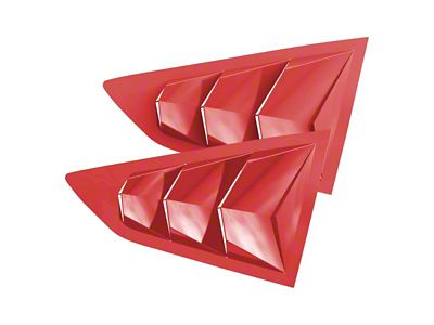 Bakkdraft Quarter Window Louvers; Garnett Red (16-24 Camaro Coupe)