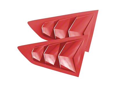 Bakkdraft Quarter Window Louvers; Garnett Red (16-24 Camaro Coupe)