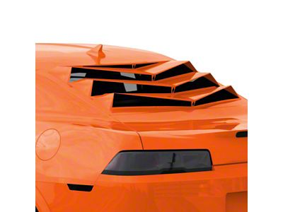 Bakkdraft Quarter Window Louvers; Inferno Orange (10-15 Camaro Coupe)