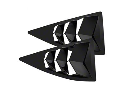 Bakkdraft Quarter Window Louvers; Matte Black (10-15 Camaro Coupe)