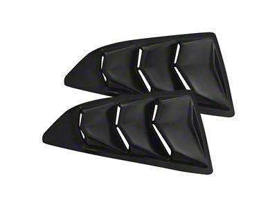 Bakkdraft Quarter Window Louvers; Matte Black (16-24 Camaro Coupe)