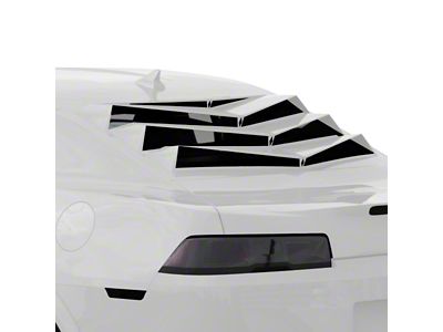 Bakkdraft Quarter Window Louvers; Olympic White (10-15 Camaro Coupe)
