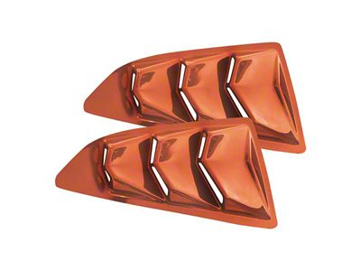 Bakkdraft Quarter Window Louvers; Orange Crush (16-24 Camaro Coupe)