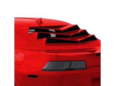 Bakkdraft Quarter Window Louvers; Pull Me Over Red (10-15 Camaro Coupe)