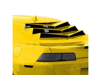 Bakkdraft Quarter Window Louvers; Rally Yellow (10-15 Camaro Coupe)