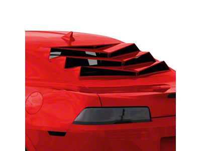 Bakkdraft Quarter Window Louvers; Red Jewel (10-15 Camaro Coupe)
