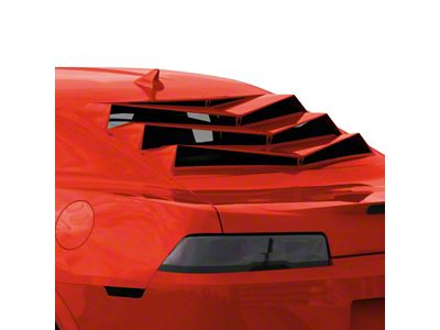 Bakkdraft Quarter Window Louvers; Red Rock (10-15 Camaro Coupe)
