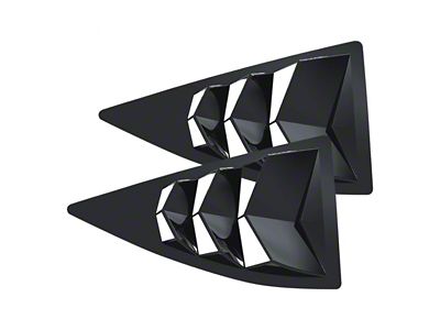 Bakkdraft Quarter Window Louvers; Satin Black (10-15 Camaro Coupe)