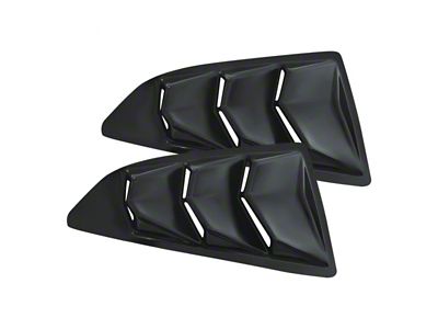 Bakkdraft Quarter Window Louvers; Satin Black (16-24 Camaro Coupe)