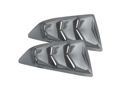 Bakkdraft Quarter Window Louvers; Satin Steel Grey (16-24 Camaro Coupe)