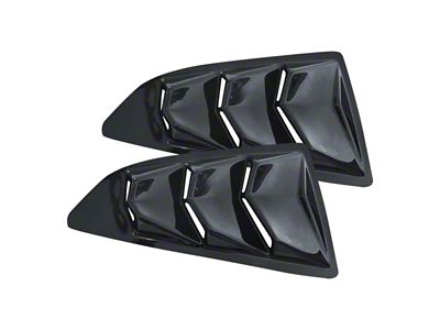 Bakkdraft Quarter Window Louvers; Shadow Grey (16-24 Camaro Coupe)