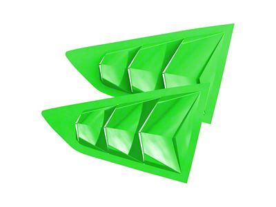 Bakkdraft Quarter Window Louvers; Spitfire Green (16-24 Camaro Coupe)