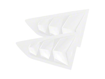 Bakkdraft Quarter Window Louvers; Summit White (16-24 Camaro Coupe)