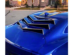 Bakkdraft Rear Window Louvers; Arctic Blue (16-23 Camaro Coupe)