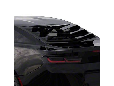 Bakkdraft Rear Window Louvers; Black (16-24 Camaro Coupe)