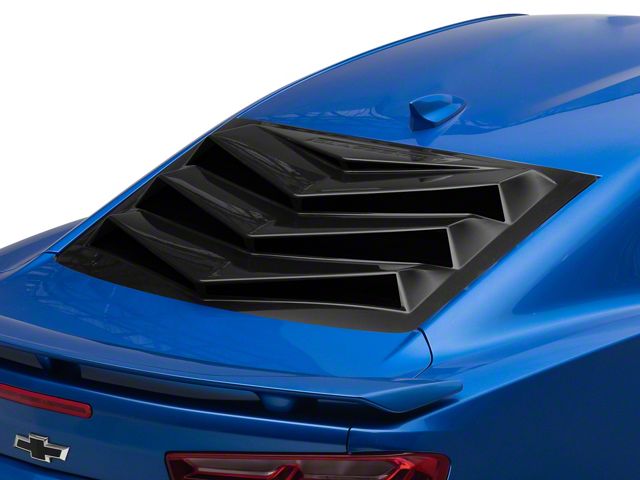 Bakkdraft Rear Window Louvers; Carbon Flash (16-24 Camaro Coupe)