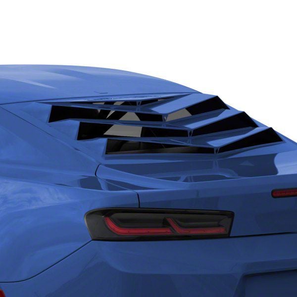 Camaro Bakkdraft Rear Window Louvers; Hyper Blue (1624 Camaro Coupe