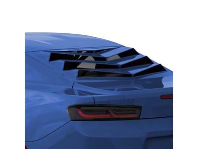 Bakkdraft Rear Window Louvers; Hyper Blue (16-24 Camaro Coupe)