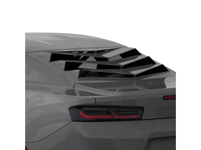 Bakkdraft Rear Window Louvers; Nightfall Grey (16-24 Camaro Coupe)