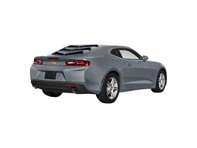 Bakkdraft Rear Window Louvers; Satin Steel Grey (16-24 Camaro Coupe)