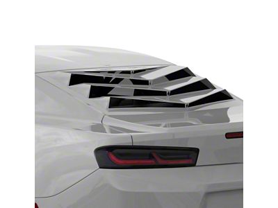 Bakkdraft Rear Window Louvers; Silver Ice (16-24 Camaro Coupe)