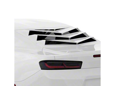 Bakkdraft Rear Window Louvers; Summit White (16-24 Camaro Coupe)