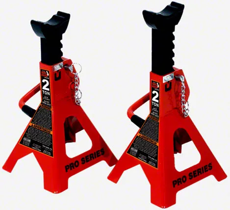 Camaro Big Red Double Lock Jack Stands; 2-Ton Capacity