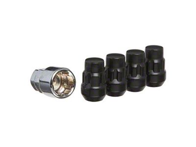 Black Acorn Wheel Locks; M12x1.5; Set of 5 (93-02 Camaro)