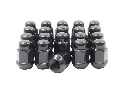 Black Bulge Acorn Lug Nut Kit; 12mm x 1.5; Set of 20 (93-02 Camaro)