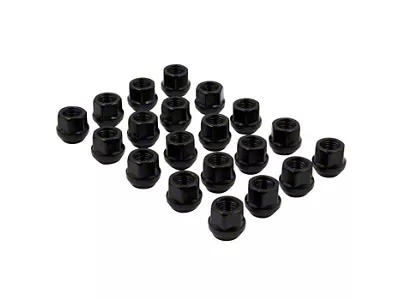 Black Bulge Acorn Lug Nut Kit; 14mm x 1.5; Set of 20 (10-24 Camaro)