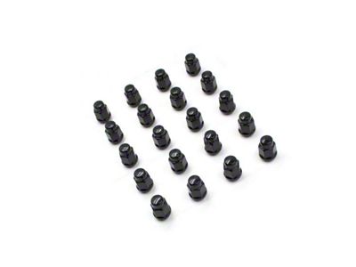 Black Lug Nut Kit; 14mm x 1.50; Set of 20 (10-24 Camaro)