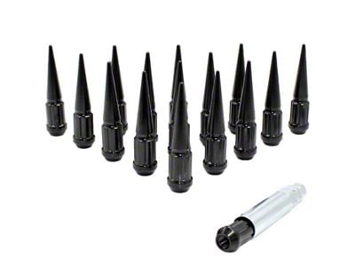 Black Spike Lug Nut Kit; 12mm x 1.5; Set of 20 (93-02 Camaro)