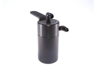 Black Standard Oil Catch Can; Brass Fittings/Rubber Hoses (12-15 Camaro ZL1)