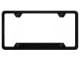 Blank Cut-Out 4-Hole License Plate Frame; Black (Universal; Some Adaptation May Be Required)