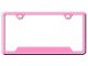 Blank Cut-Out License Plate Frame; Pink (Universal; Some Adaptation May Be Required)