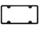 Blank Thin 2-Hole ABS Mini License Plate Frame; Black (Universal; Some Adaptation May Be Required)