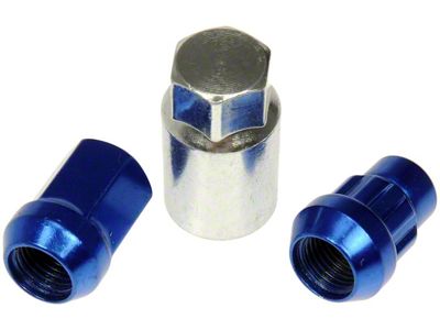 Blue Acorn Wheel Lug Nut Lock Set; M14x1.50; Set of 20 (10-24 Camaro)