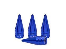 Blue Spike Valve Caps; 4-Pack (Universal; Some Adaptation May Be Required)