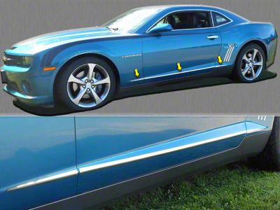 Body Molding Insert Trim Kit; Stainless Steel (10-15 Camaro)