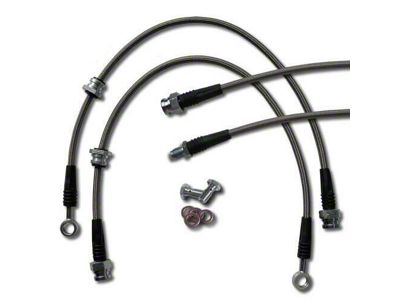 Braided Stainless Steel Brake Line Kit; Front and Rear (94-97 Camaro w/ Rear Disc Brakes & Traction Control)