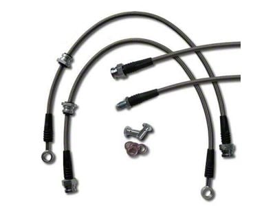 Braided Stainless Steel Brake Line Kit; Front and Rear (94-97 Camaro w/ Rear Disc Brakes & Traction Control)