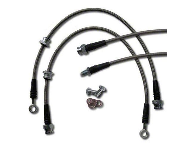 Braided Stainless Steel Brake Line Kit; Front and Rear (98-02 Camaro w/ Rear Disc Brakes & Traction Control)