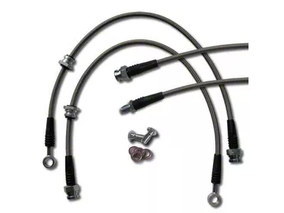 Braided Stainless Steel Brake Line Kit; Front and Rear (10-15 Camaro SS)