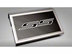Brushed Fuse Box Cover with Carbon Fiber RS Top Plate; Solid Black (16-24 Camaro LT w/ RS Package)