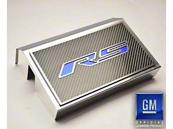 Brushed Fuse Box Cover with Carbon Fiber RS Top Plate; Solid Bright Red (16-24 Camaro LT w/ RS Package)